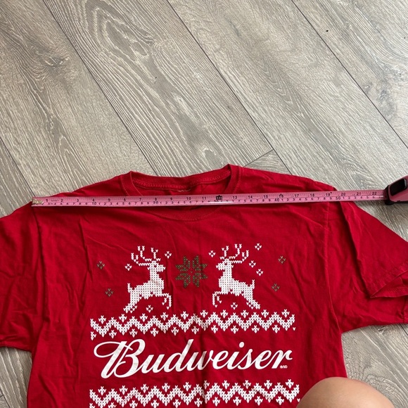 Budweiser Festive Red Tee with Reindeer - Picture 3 of 3